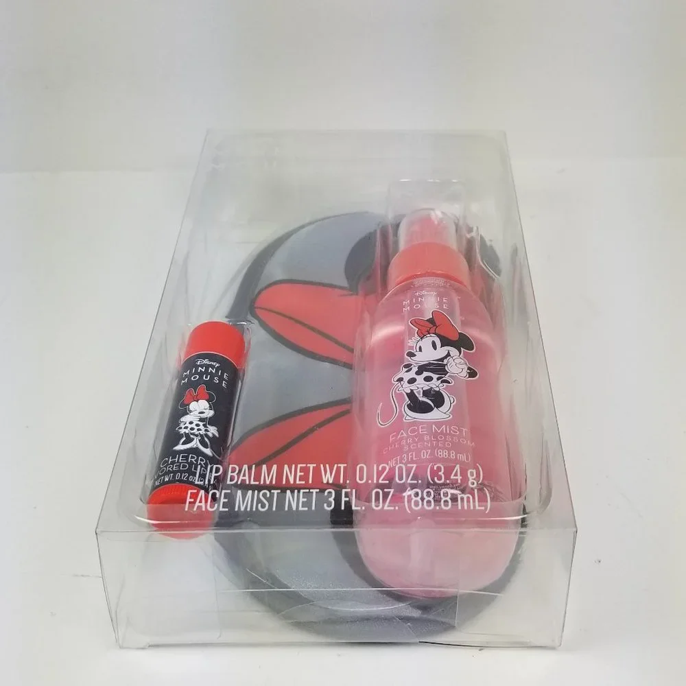 Minnie mouse night mask lip balm and face mist set